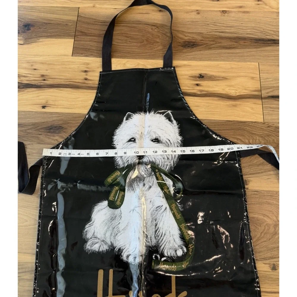 Harrods Knightsbridge Black PVC Apron w/ White West Highland Terrier Westie Dog